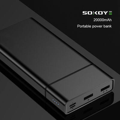 높은 용량 20000mAh 380g 듀얼 USB 건전지 팩