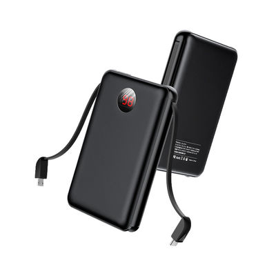 안드로이드를 위한 LCD 디스플레이 붙박이 케이블 파워 뱅크 10000mAh